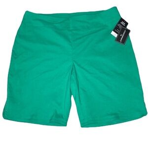 Counterparts Super Stretch Plus Size Green Shorts Size 18